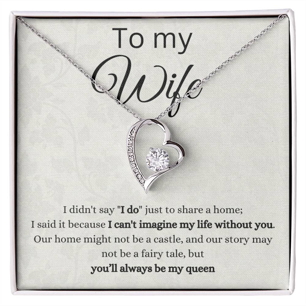 To my wife- forever love necklace