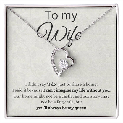 To my wife- forever love necklace