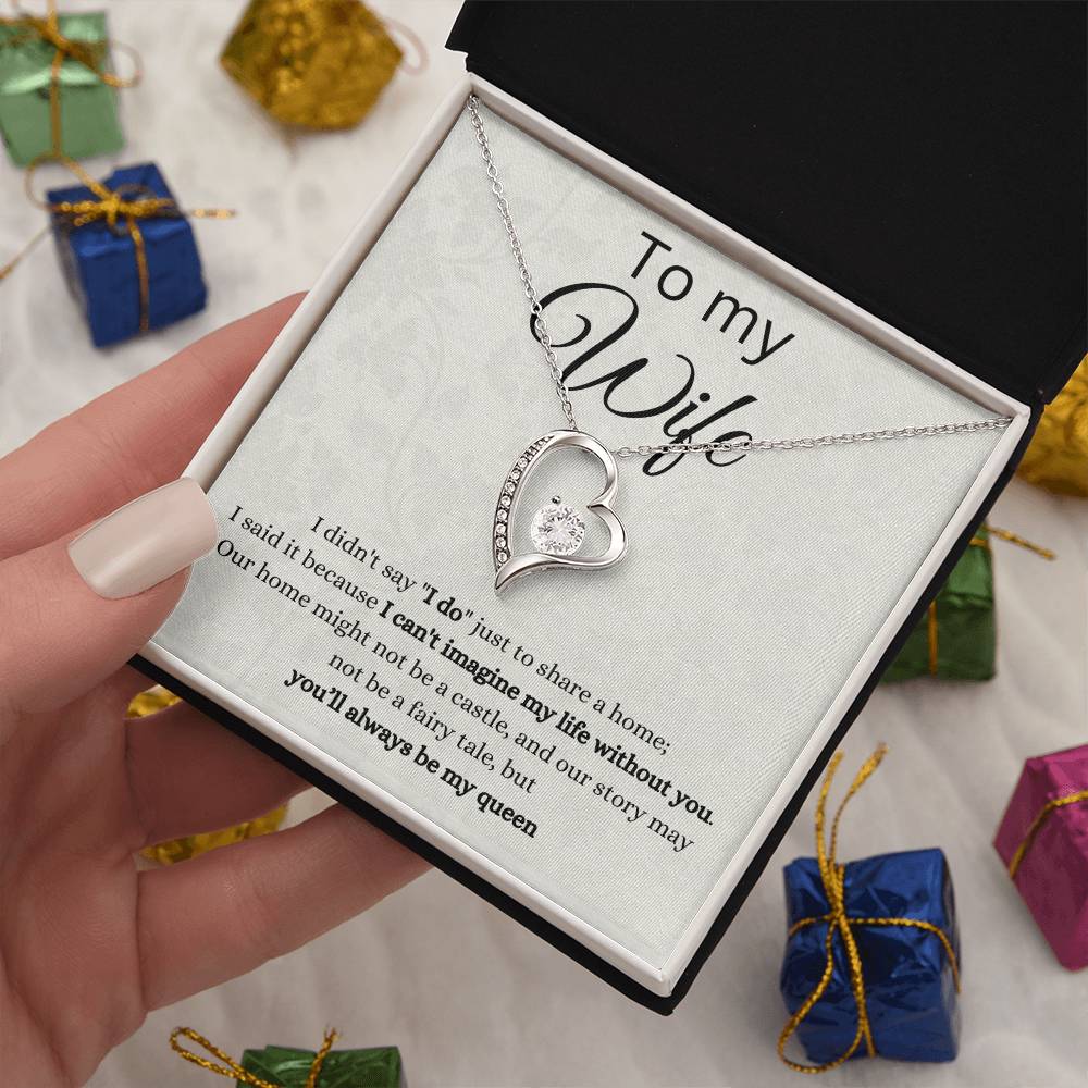 To my wife- forever love necklace