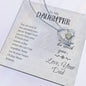 For My Daughter Forever Love Necklace with On Demand Message Card