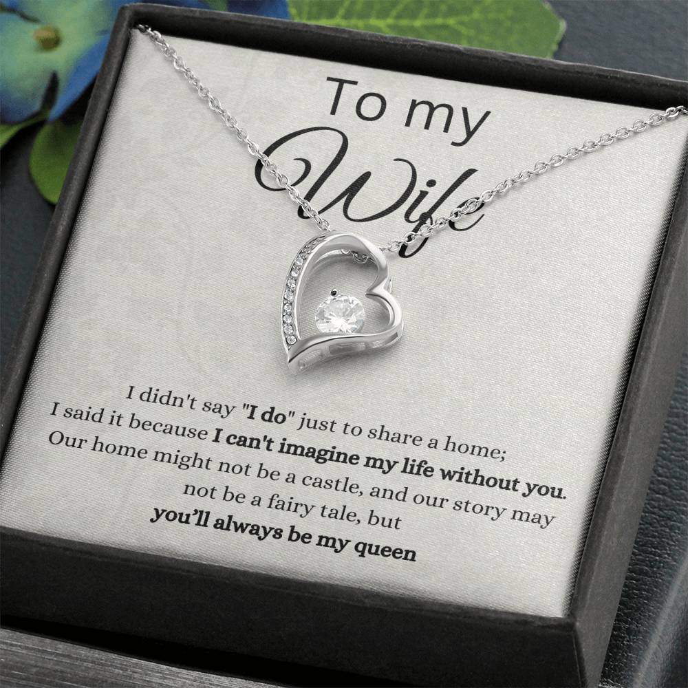 To my wife- forever love necklace