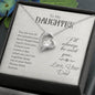 For My Daughter Forever Love Necklace with On Demand Message Card