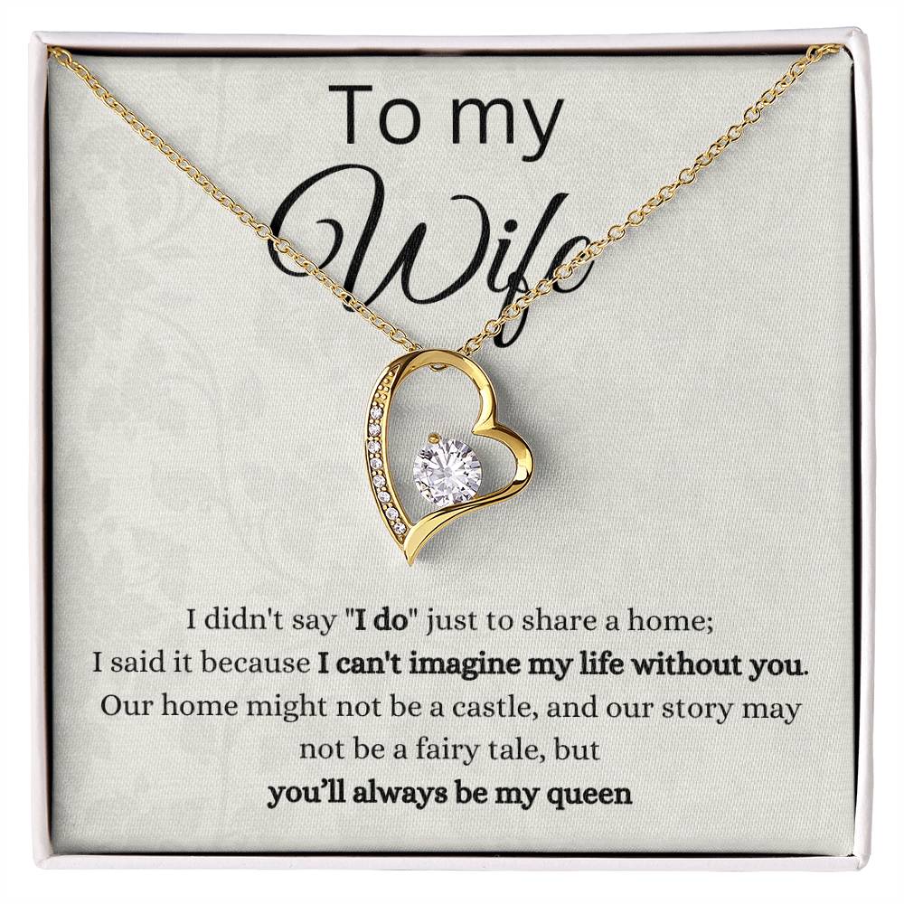 To my wife- forever love necklace