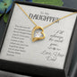 For My Daughter Forever Love Necklace with On Demand Message Card
